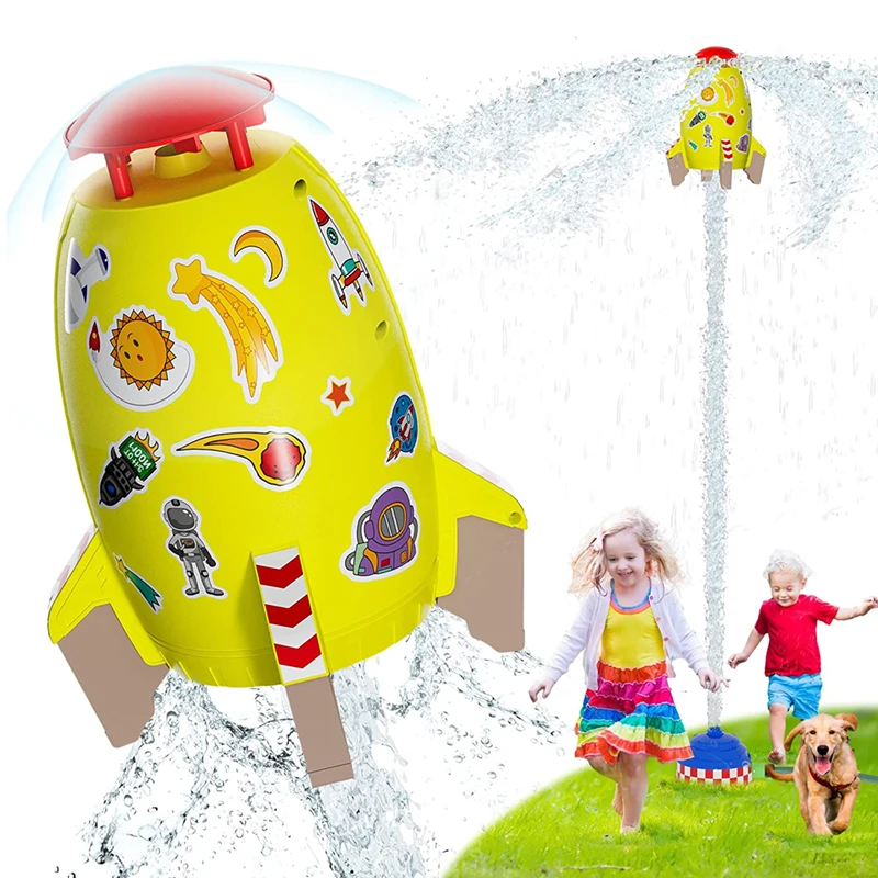 

Rocket Launch Sprinkler Toys Outdoor Rocket Water Pressure Lift Sprinkler Toy Fun Interaction In Garden Lawn Water Spray Toys