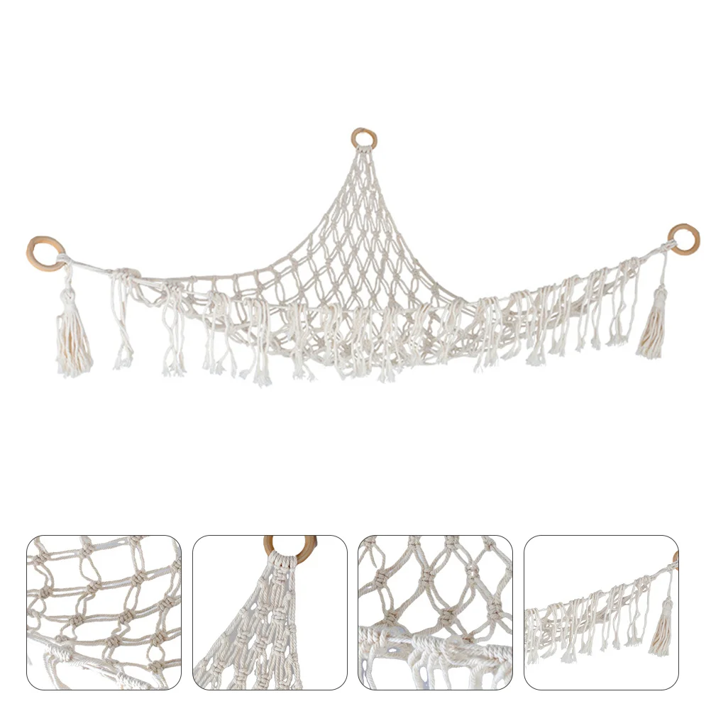 

Hammock Stuffed Toy Animal Net Storage Corner Hanginganimals Wall Holder Macrame Organizer Plush Mesh Basket Bedroom Home Hanger
