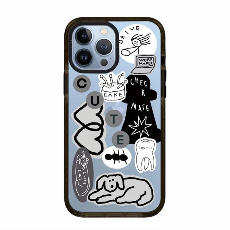 Акриловый чехол-наклейка MagSafe с собакой для IPhone 11 12 13 14 15 16 Pro Max чехол