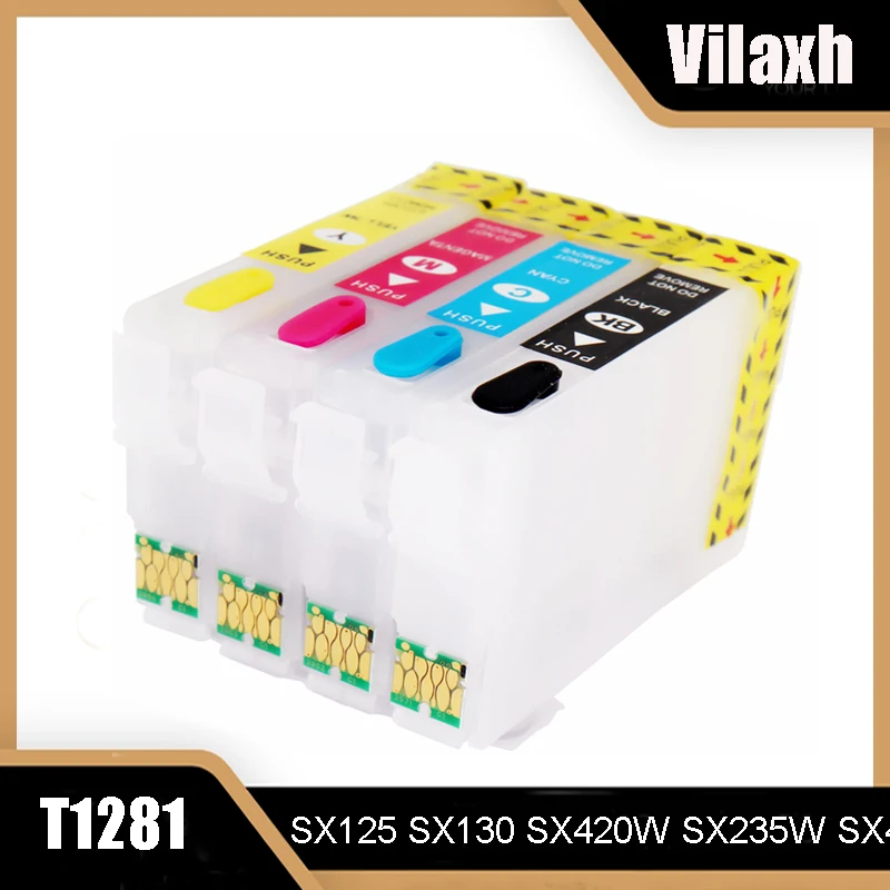 

Многоразовый картридж для Epson T1281, для Epson S22 SX125 SX130 SX235W SX420W SX440W SX430W SX425W SX435W SX438 с чипом ARC