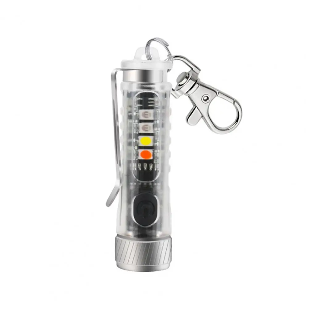 

1 Set Practical Hunting Camping Mini LED Flashlight with Keychain LED Flashlight Energy-saving Illumination