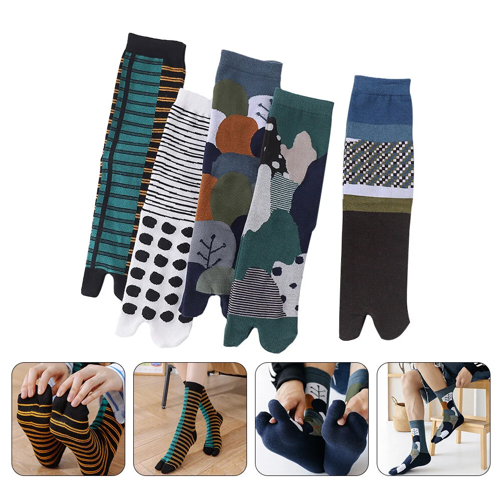 Two Toe Socks Two-finger Japanese Style Breathable Stockings Anti-skidding Creative