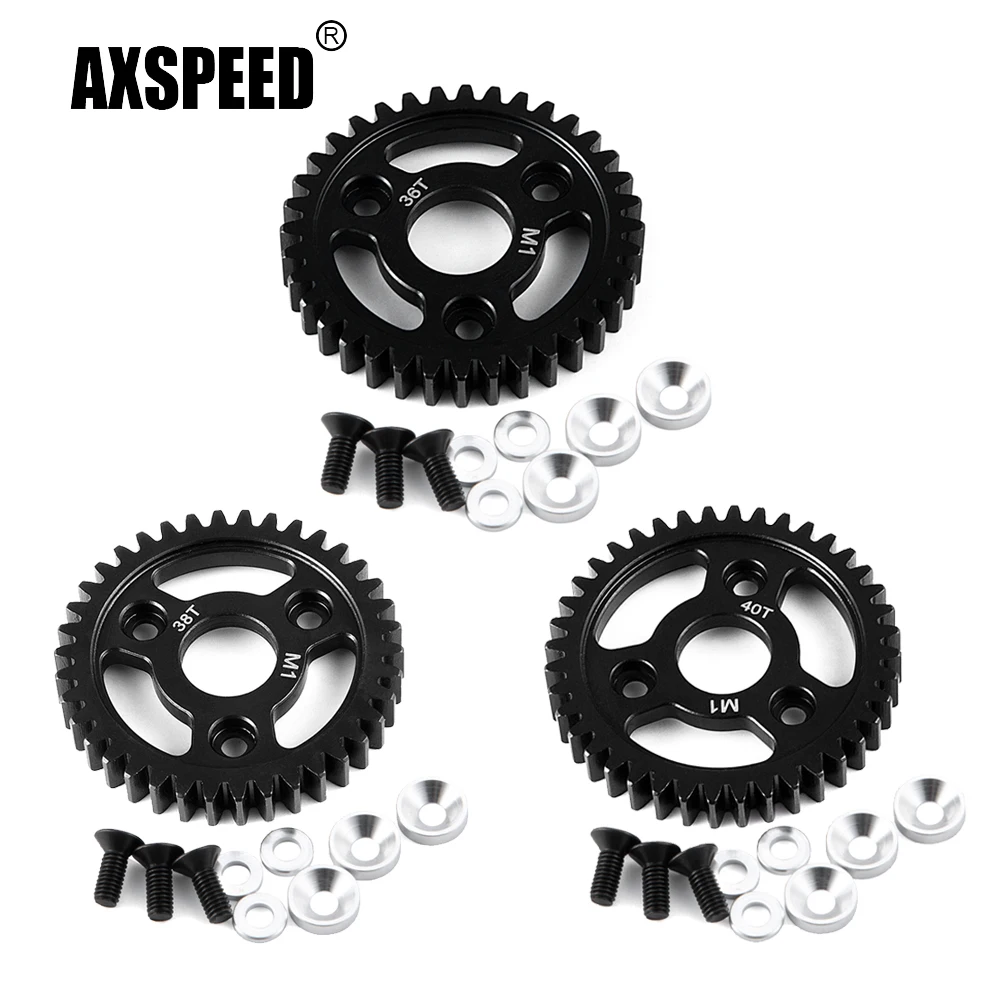 AXSPEED Steel M1 цилиндрическая шестерня 36T/38T/40T для Revo 2.5/3.3 Slayer Pro 1/8 RC Car Monster Truck