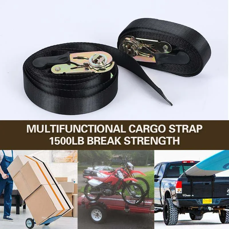 

Porable Heavy Duty Tie Tensioning Belt Down Cargo Strap Luggage Lashing Strong Ratchet Strap Belt With Metal Buckle Lifting Tool