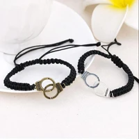 personality handcuffs bracelet mens retro simple braided hand strap hand rope for women couple jewelry friendship bracelets