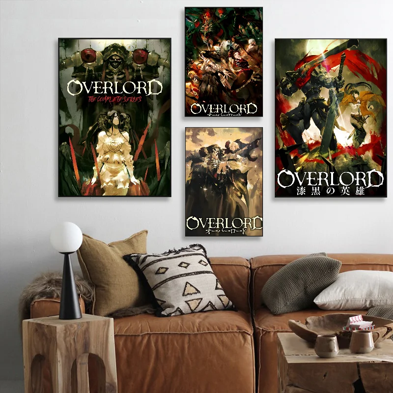 O-Overlord аниме постер самоклеящаяся художественная водостойкая бумажная наклейка