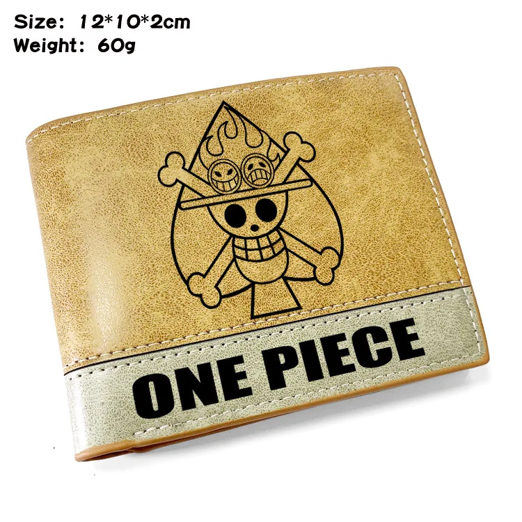 

One Piece/One Piece Anime Short Half-fold Two-fold Wallet Embossed Leather Men's and Women's Wallet Wallet Billfold Children's