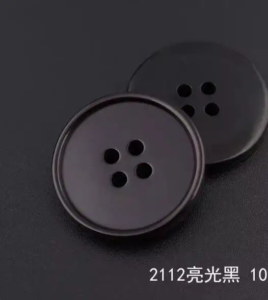 Бесплатная доставка 30 шт./партия 2112 ярко-черные пуговицы для пальто мужская и