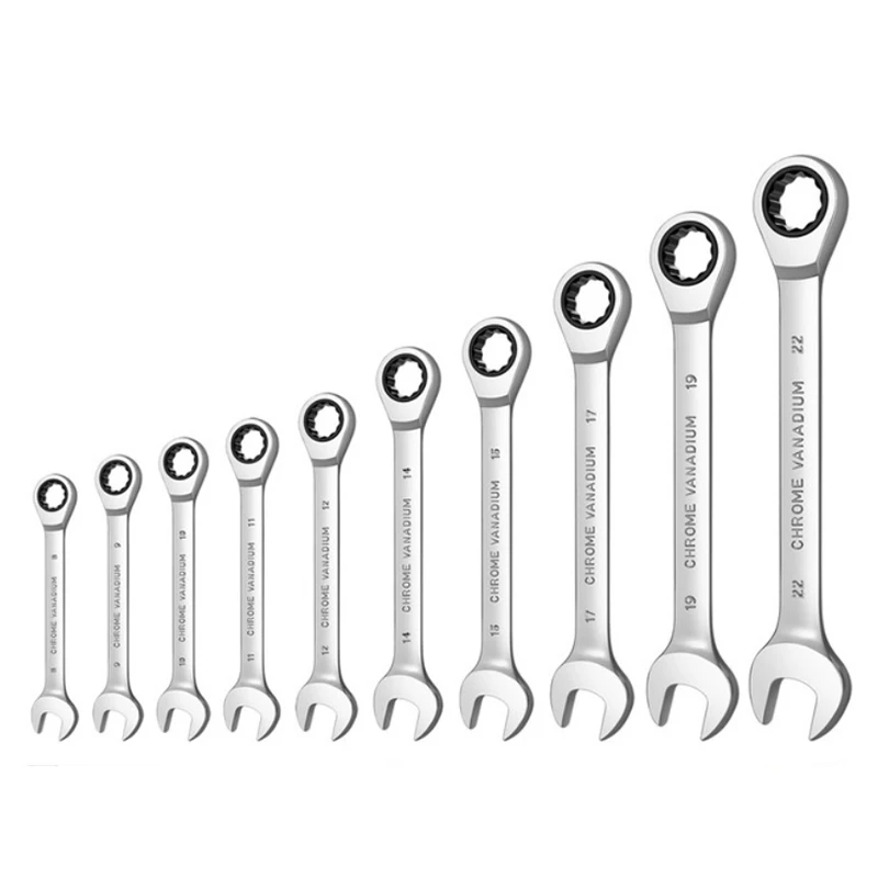 

Ratchet Wrench Set 72 Tooth Gear Ring Torque Socket Wrench Set Metric Combination Ratchet Spanners Set Car Repair Tools