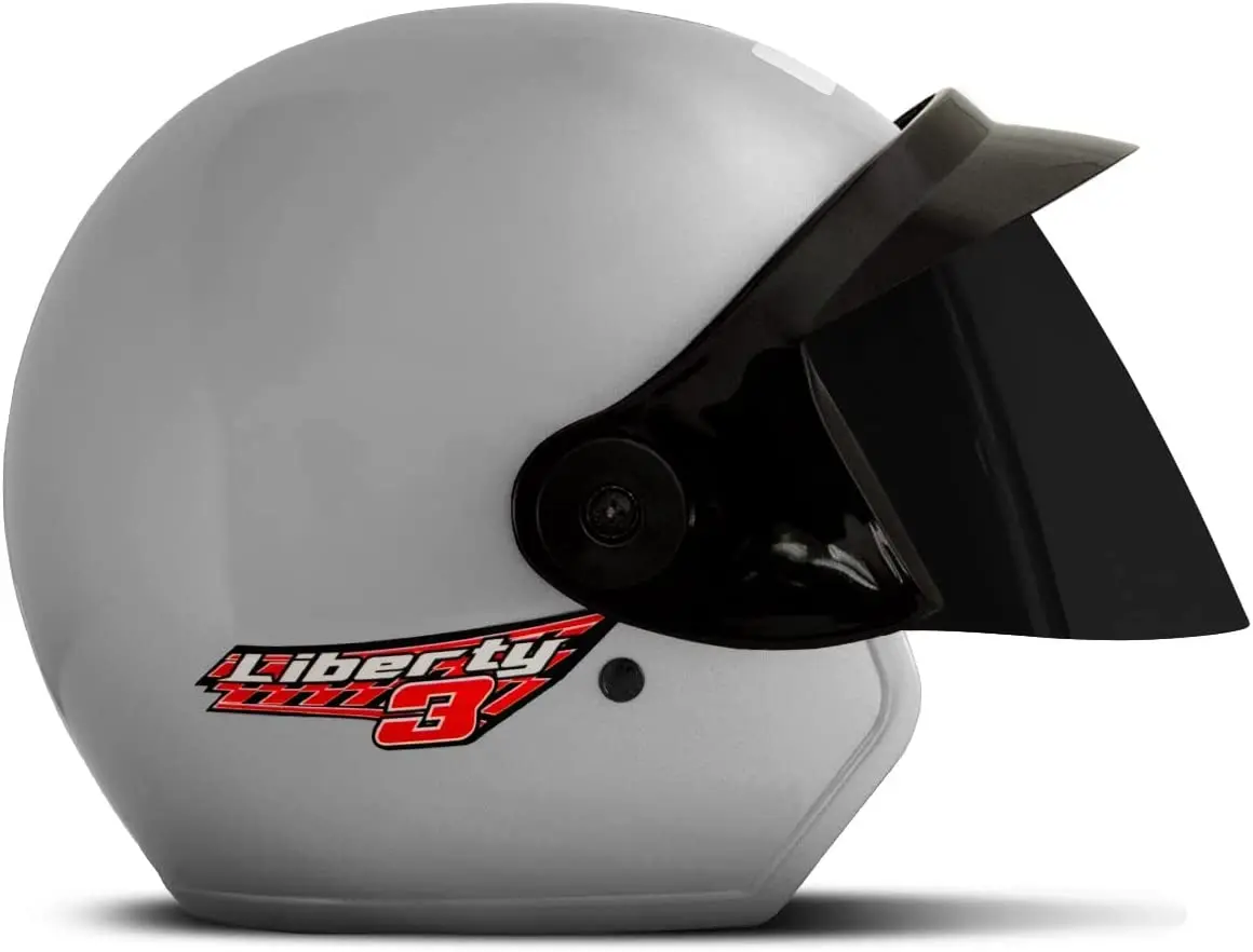 

Open Helmet Liberty Three 56 Visor Smoke Silver Motorcycle Motorbike Sports helmet Anti-fog Hat Men Women Scooter Winter Safety