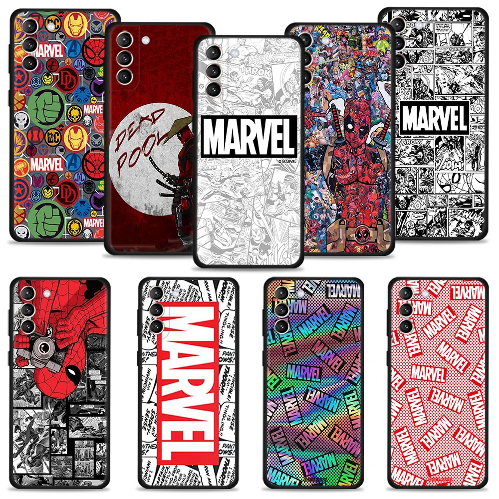 

Celulares Funda for Samsung Galaxy S21 S20 FE S22 Ultra S10 S9 Plus S10e S8 Note 20 10 Silicon Phone Case Marvel Manga Logo