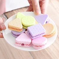 1 pcs moonbiffy stationery school office supplies cute cookie sharpener for pencil creative item back to school lovely