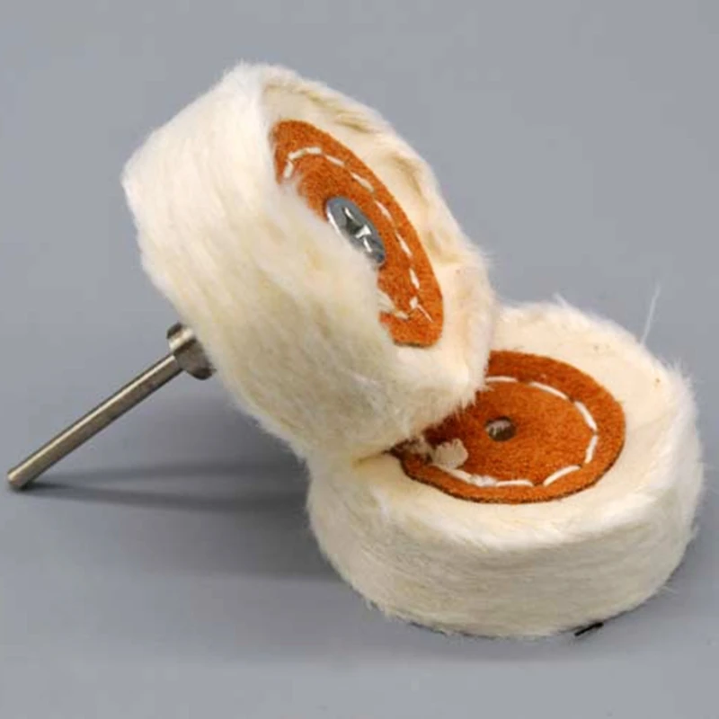 

Polish Cloth Wheel Brush Head Grinder Shank Buffing Accessory Rotary Tool Polishing Pad Hand Tool White/Yellow