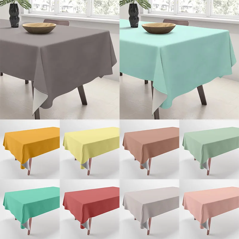 

Decor prostokątny obrus na imprezę Prosty Monotone jednolity wzór kolorów drukowane jadalnia obrus Home