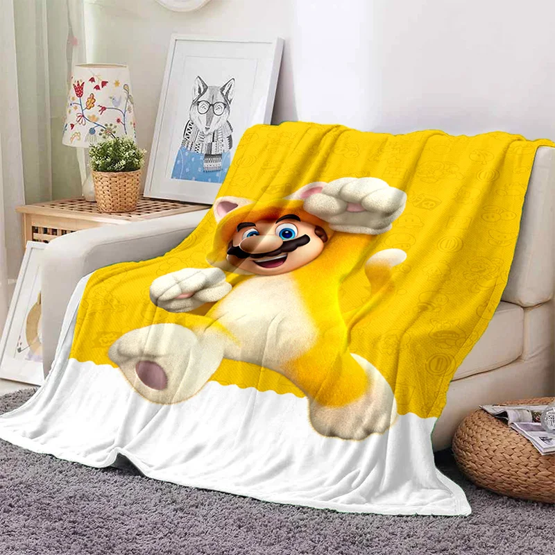 Одеяло в ретро стиле Марио фланелевое одеяло для гостиной спальни кровати дивана