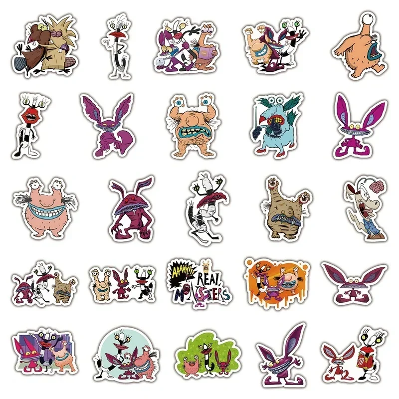 10/25/50 шт. аниме Aaahh настоящие монстры мультфильм наклейки граффити водостойкая