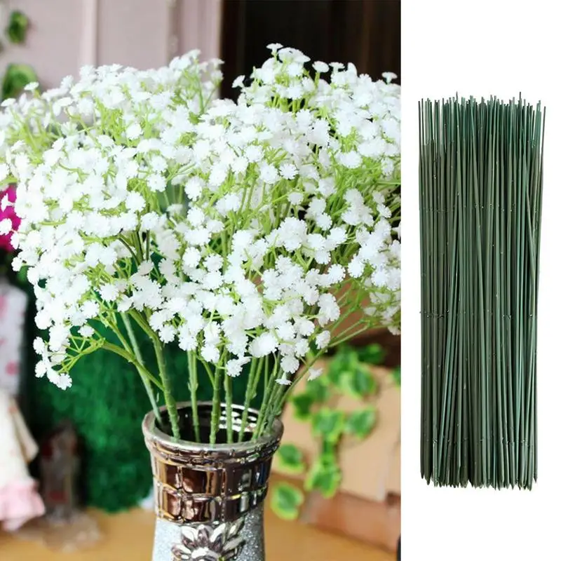 

Floral Wire 100pcs High Quality Paper Covered Artificial Branches Twigs Iron Wire For DIY Flower Accessory Stub Stem Craft Decor