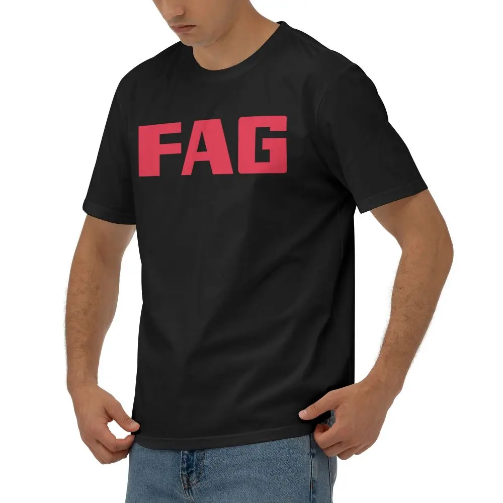 НОВАЯ модная футболка FAG хлопковая мужская с принтом мужские топы забавная