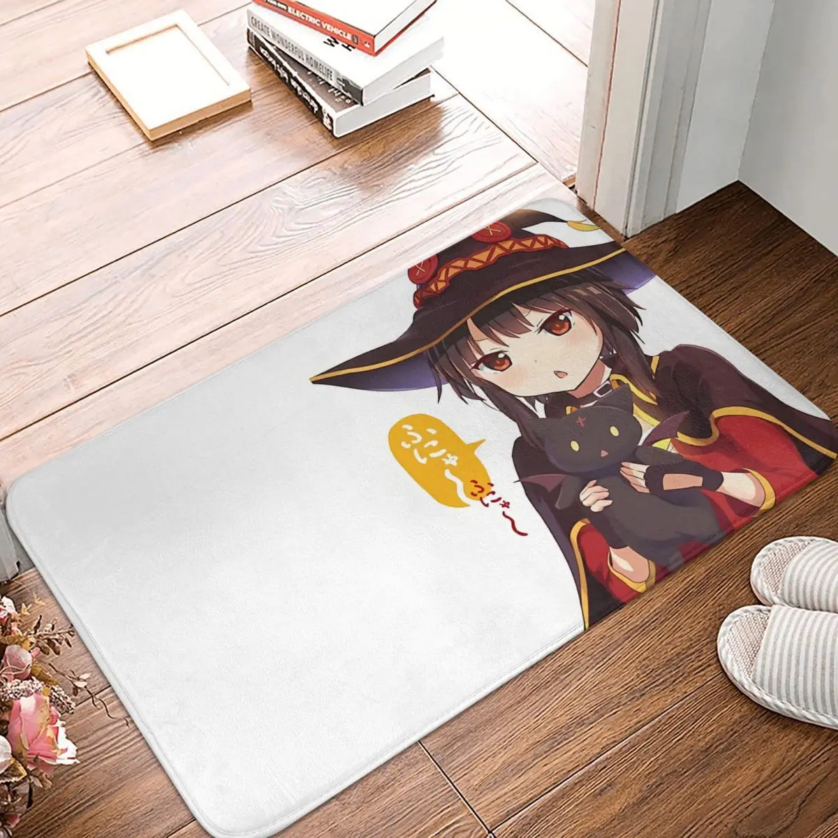 

Anti-Slip Doormat Living Room Mat Konosuba Megumin Balcony Carpet Welcome Rug Indoor Decor
