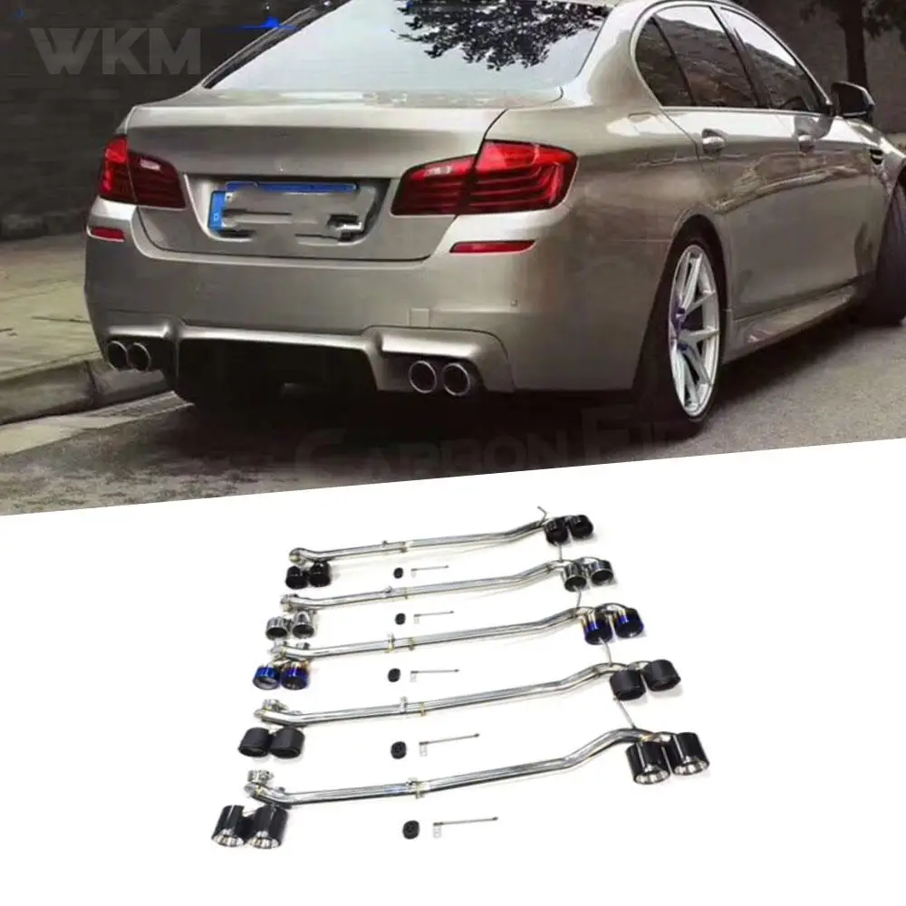 

Rear Exhaust Tips Muffler Pipes Tips fit for BMW 5 Series F10 F18 changed to M5 bumper Car Accessories Exhaust Tail Throat