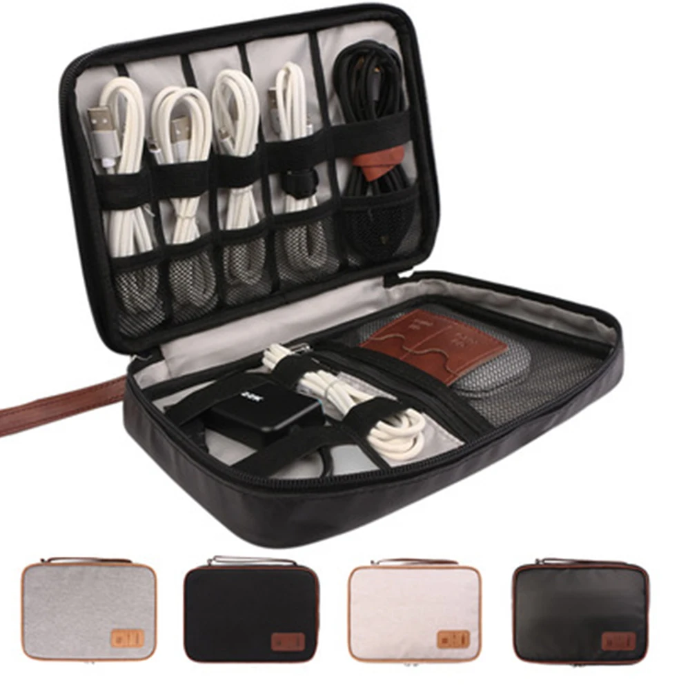 

Waterproof Portable Cable Organizer Bag Travel Electronic Organizers Cord Storage Bag Case for Cable Charger Phone USB SD Card