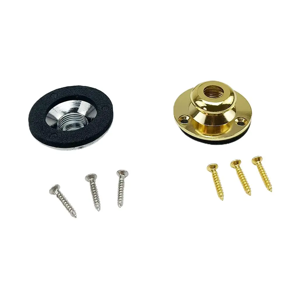 

5pcs Copper Guitar Pickup Socket Tail Nail Cap Round Strap Buckle Pickup End Pin Jack Cove Replacement Parts Dropship