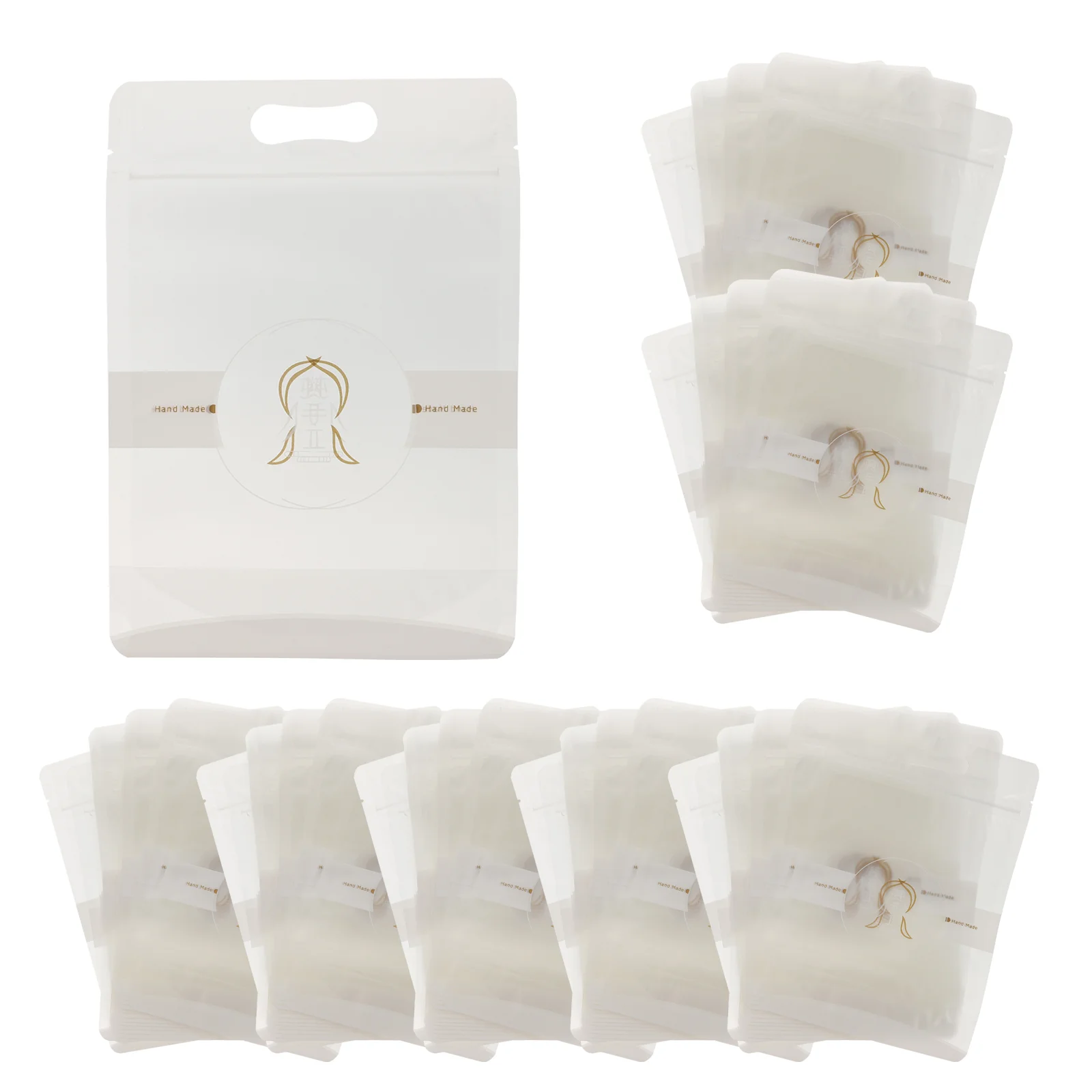 

50Pcs Frosted Party Favor Bags Zipper Bags Frosted Snack Bags Fruit Pouch for Storage Kitchen Packing Home