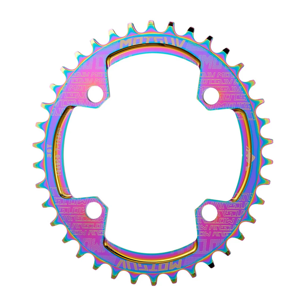 

Bicycle Single Speed Sprocket 104BCD Positive And Negative Tooth Oval Disc 30-38T Crank Chainring Aluminum Alloy Cycling Parts
