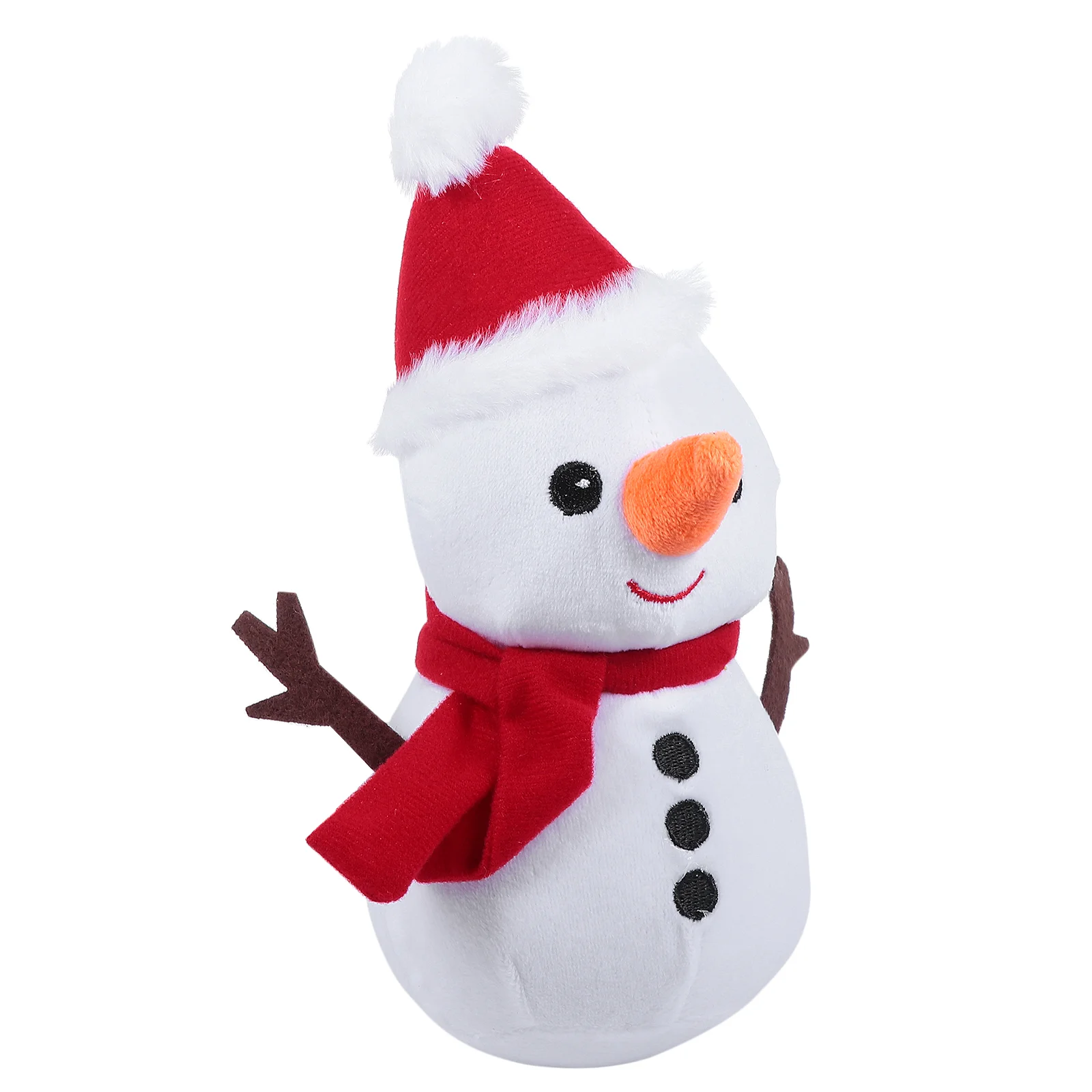 

Christmas Snowman Dolls Plush Stuffed Home Plush Decor Ornament (White)