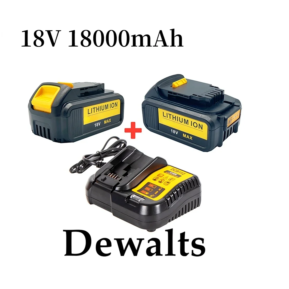 New 18V 18000mAh Liion Battery DCB180 Rechargeable For DEWALT DCB180DCB181 XJ DCB200 DCB201 DCB201-2 DCB204 DCB20 DCB182 |