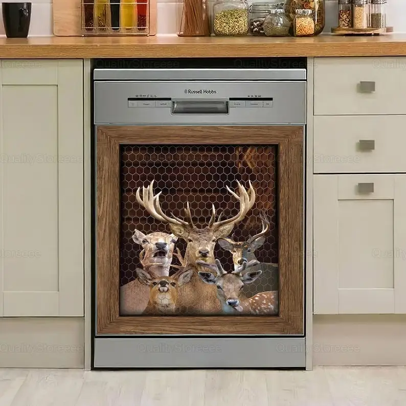 

Funny Deer Dishwasher Cover, Deer Kitchen Dishwasher, Gift For Her, Mothers Day, Dishwasher Sticker, Deer Hunter, Deer Lover LNG