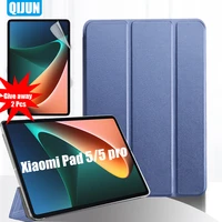 case for xiaomi pad 5 pro 11 0 2021 flip tablet smart sleep wake up cover stand give away protective film 2 pcs mipad pad5 5th