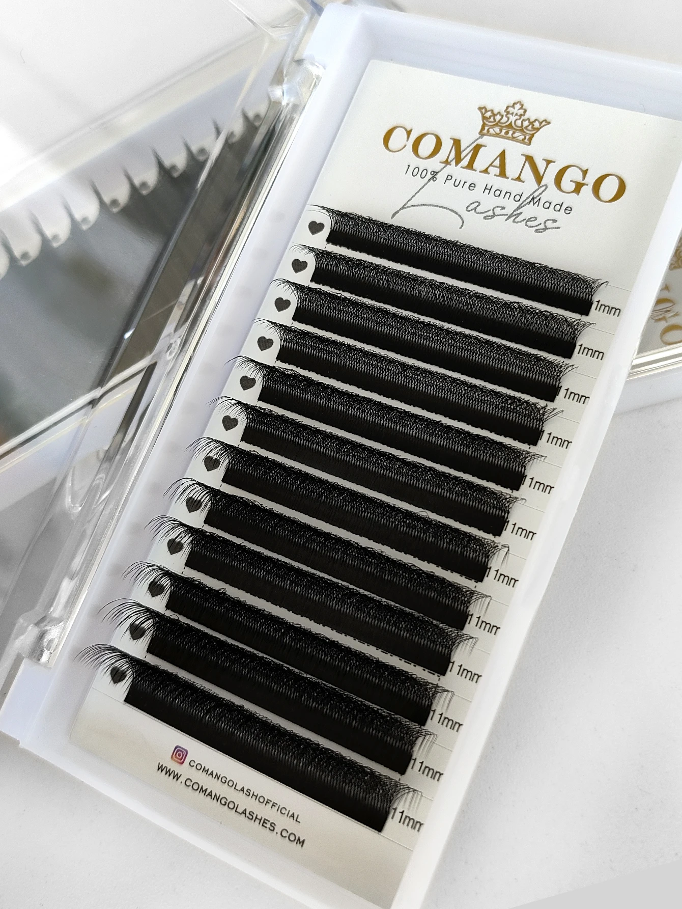 Ресницы CoMango Cilios 5D W-образные для наращивания автоматические цветущие C/D изгиб