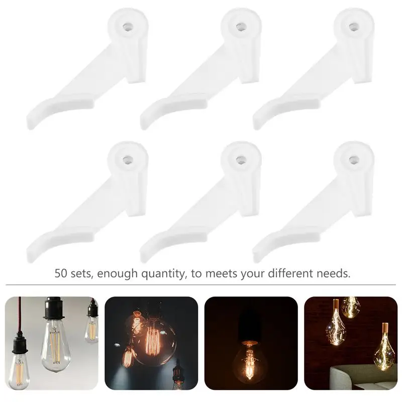 50 Sets Ceiling Light Buckles Shade Solid Clips Lampshade Thickening Buckle Fixing Buckle Universal Lighting Accessories