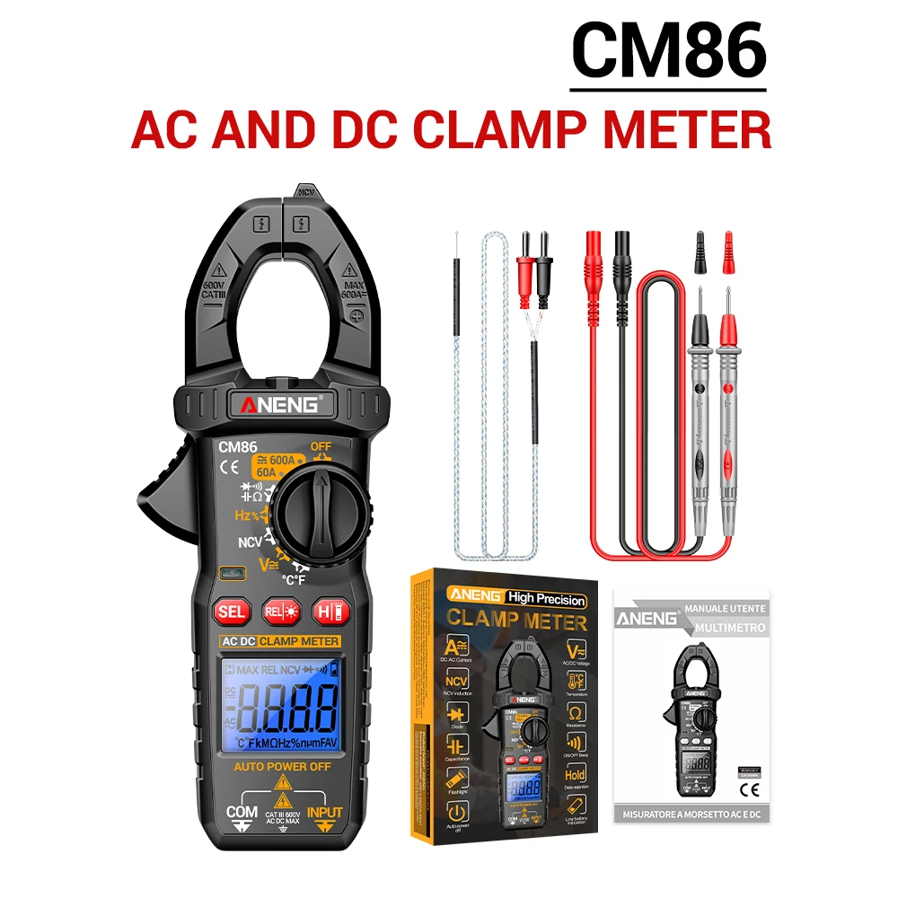 

Aideepen Цифровые клещи-мультиметр 6000 отсчетов