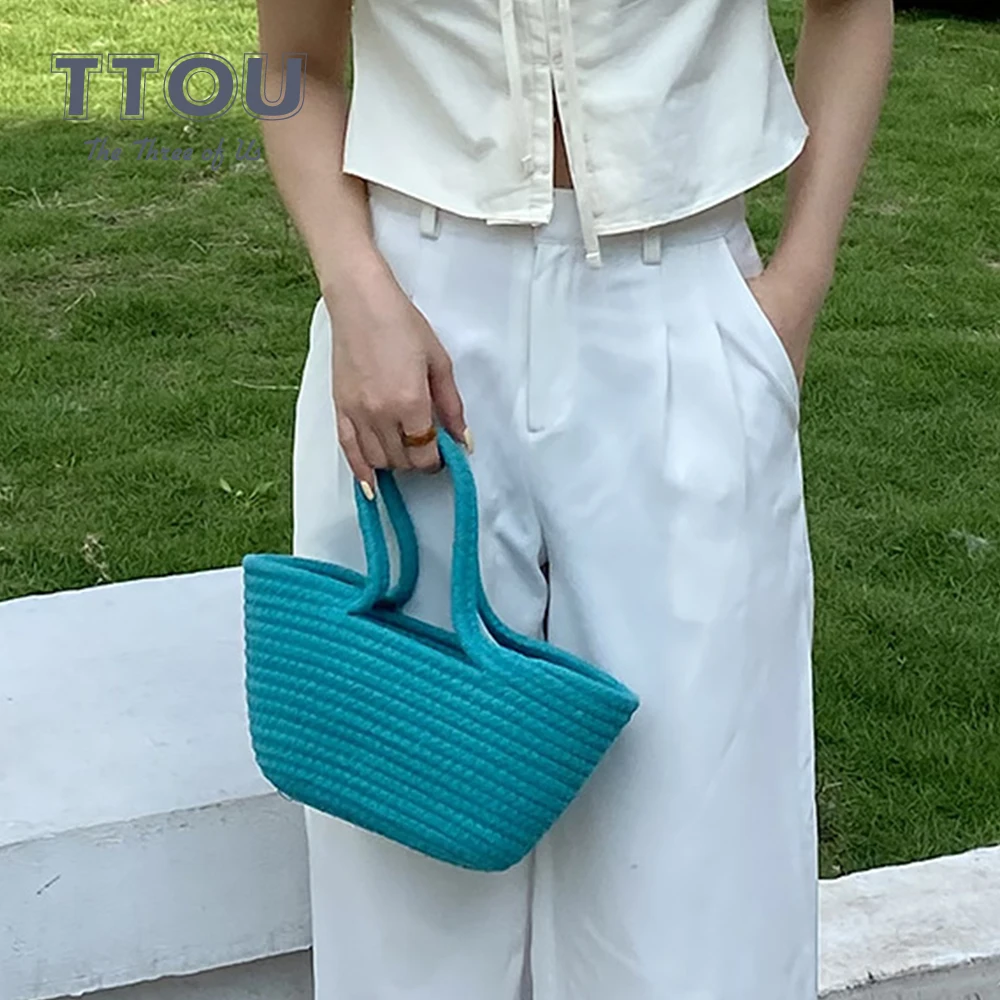 

Женская Плетеная соломенная сумка, Повседневная плетеная пляжная сумка ручной работы в богемном стиле для отдыха на море, 2022