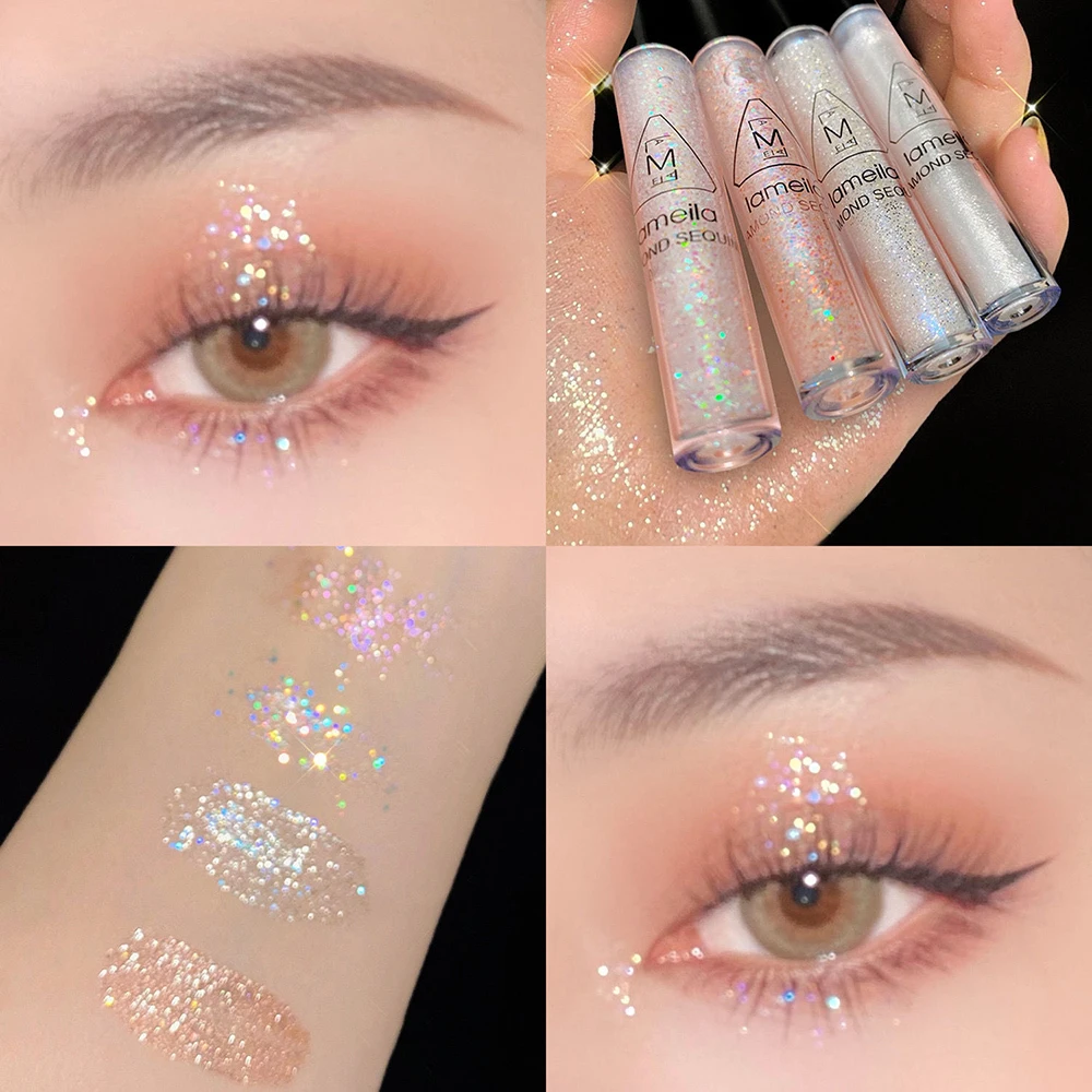 

Color Glitter Eyeshadow Makeup Diamond Gloss Liquid Eyeshadow Glitter Pigment Long Lasting Cosmetics pallete makeup