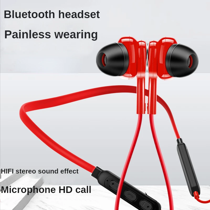 

4.2 Running Wireless Bluetooth Headphones Sweat-proof Neck Hanging Sports Smart Magnetic Adsorption Binaural In-ear Headphones