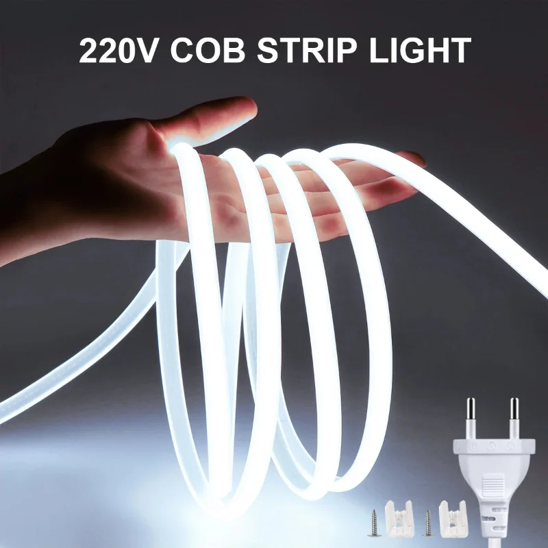 

Светодиодная лента COB, 288 светодиодов/м, 220 В