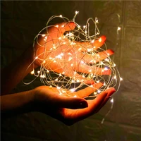 10pcs 53m led fairy lights copper wire string holiday outdoor street lamp garlands for christmas tree wedding party decoration