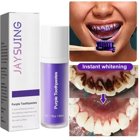 Фиолетовая отбеливающая зубная паста