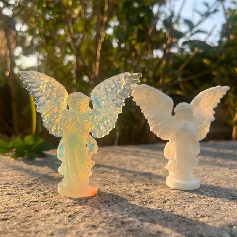 Опалитная богиня резьба ручная работа синтетический опал кварцевый кристалл