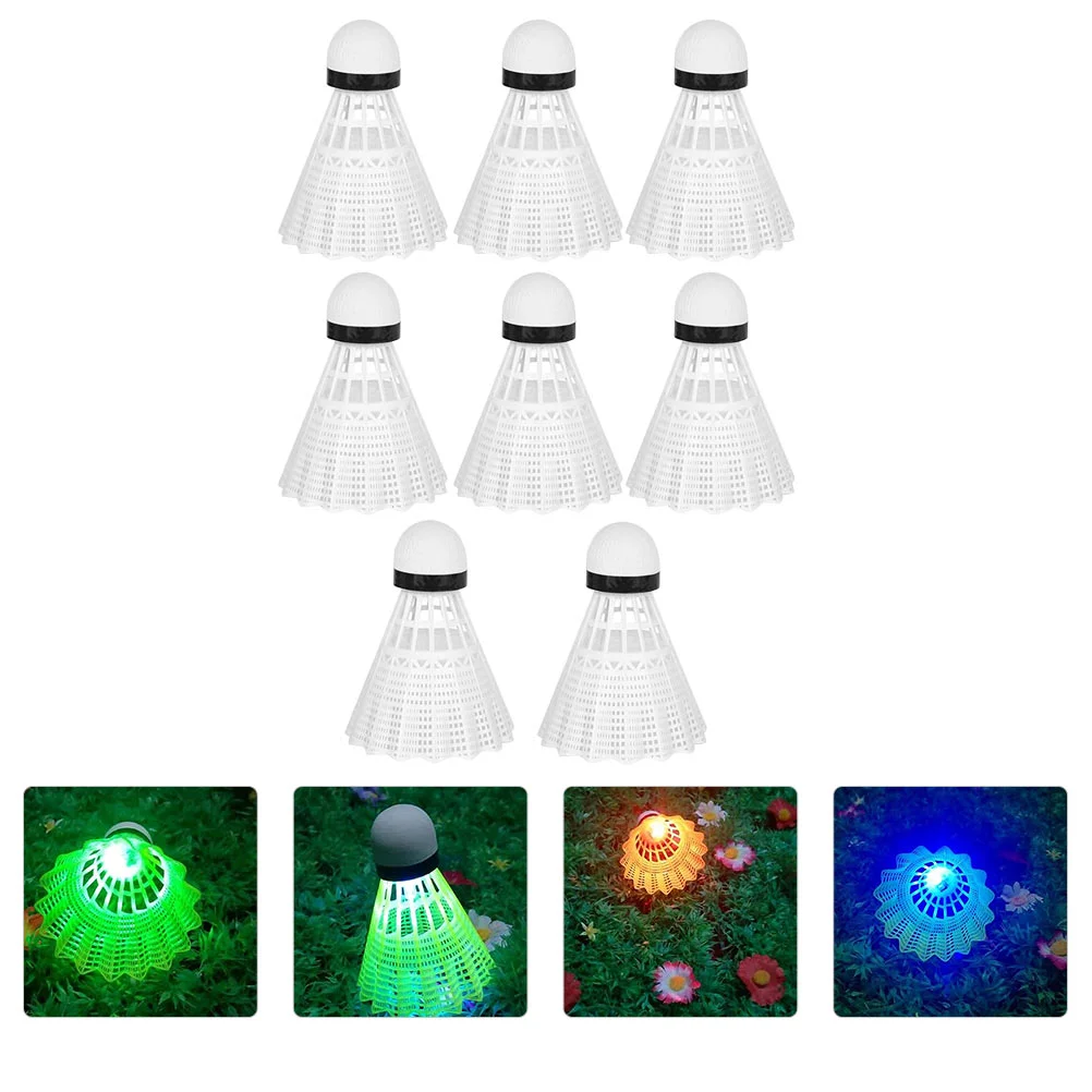 

8pcs LED Shuttlecocks Durable Useful Badminton Creative LED Badminton Lighting Shuttlecocks