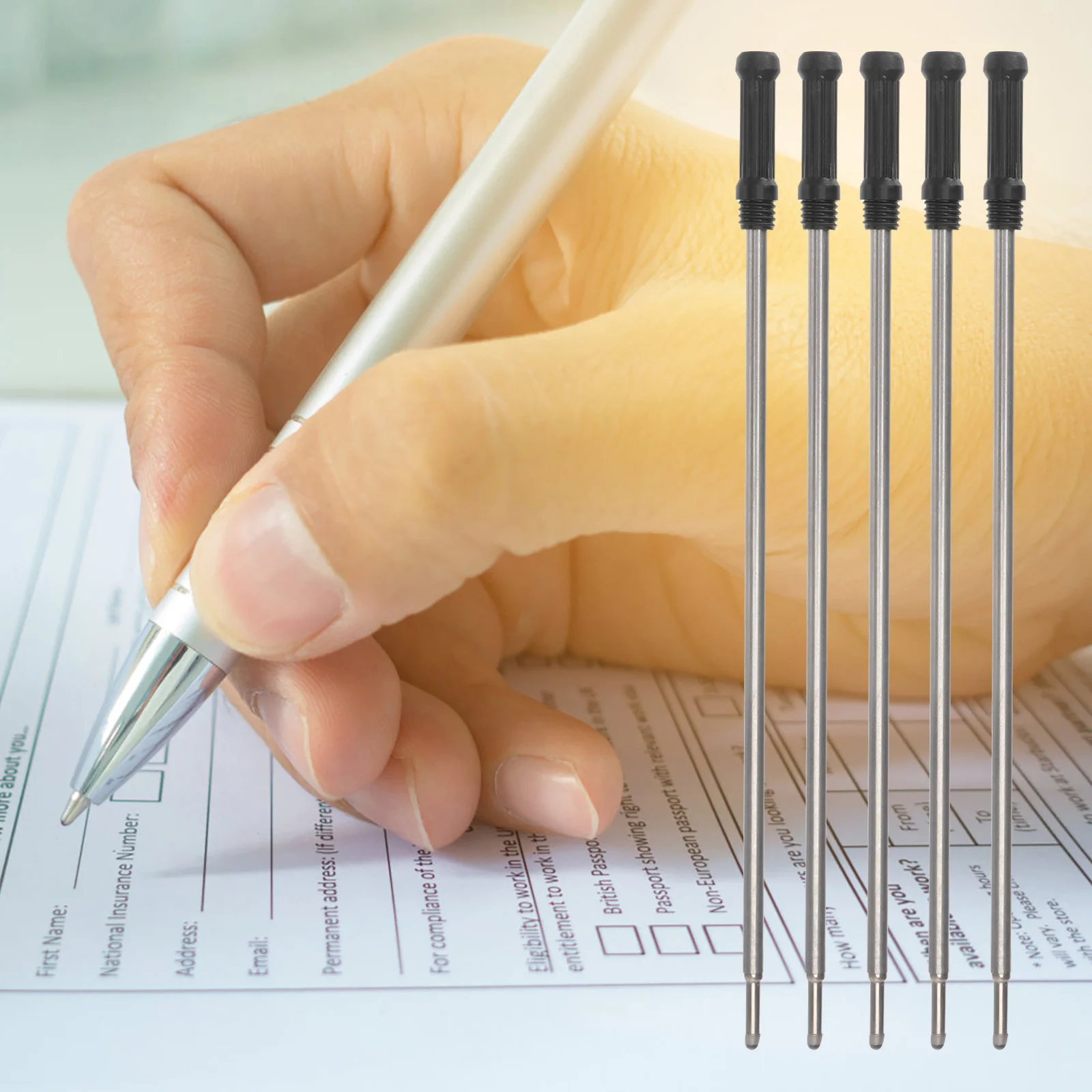 20 шт. стержни для шариковых ручек универсальные письма специальные прозрачные
