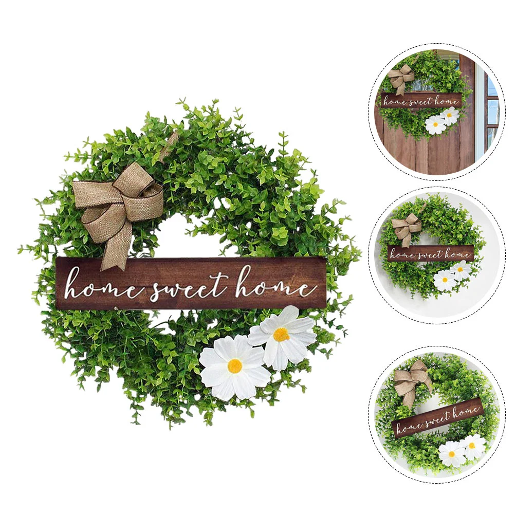 

1Pc Wreath Plate Pendant Hanging Decor Garden Ornament Creative Board Pendant for Home Door Party Bar