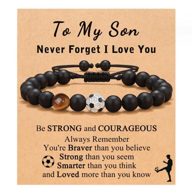 Креативные браслеты с бусинами для футбола бейсбола баскетбола моего сына