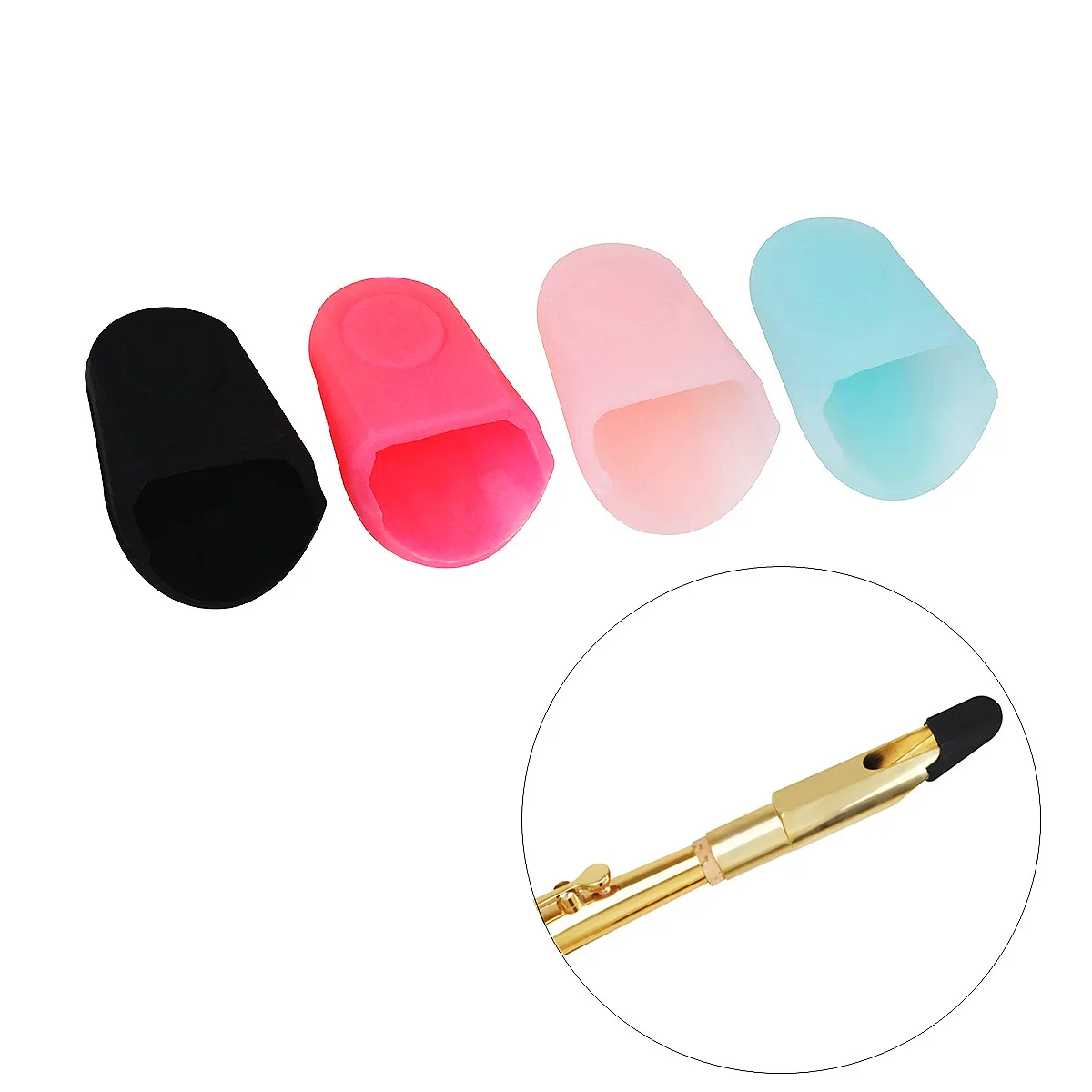 

Silicone Saxophone Mouthpiece Cap Durable Protective Cover for Soprano Sax Mouthpiece 4 Colors