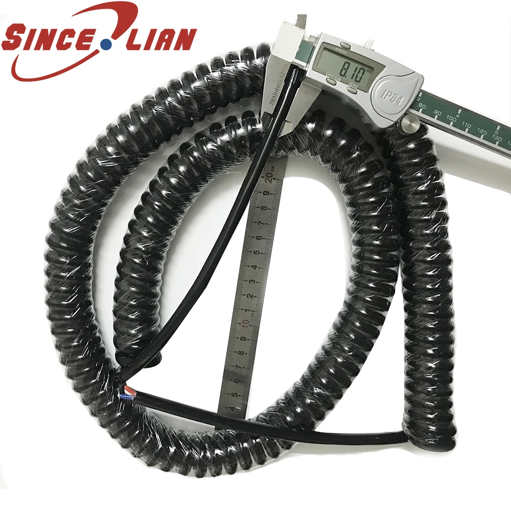 

Spring Cable Electronic Hand Wheel Spring Signal Wine Power Cable Cord 3 Core 1.5mm2 OD 8MM Extensible Wire