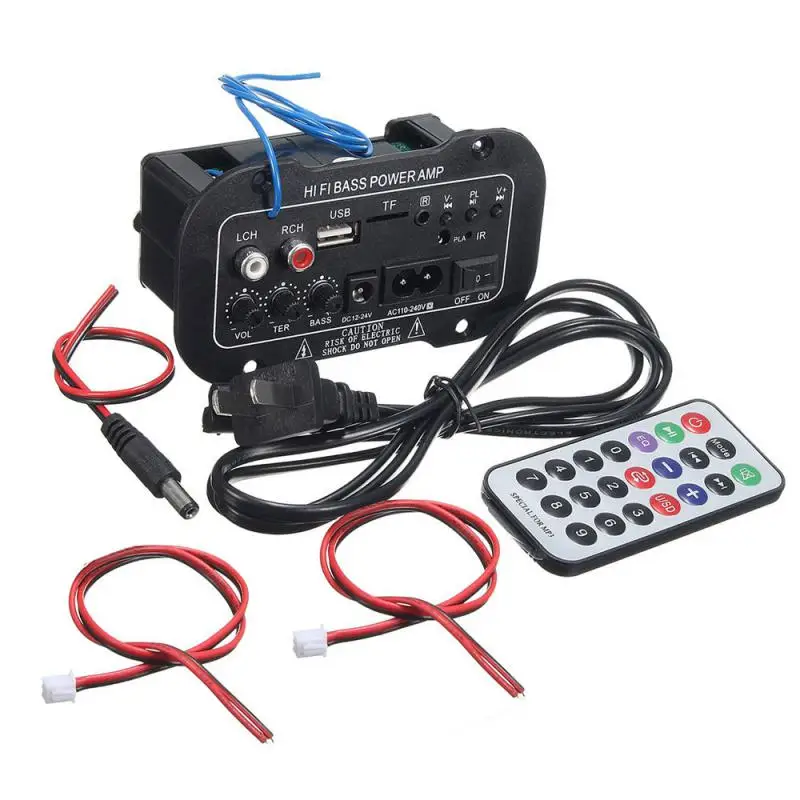 

220V Amplifier Board Audio Car Bluetooth Amplificador USB Dac FM Radio TF Player Subwoofer DIY Amplifiers For Car Home Speaker