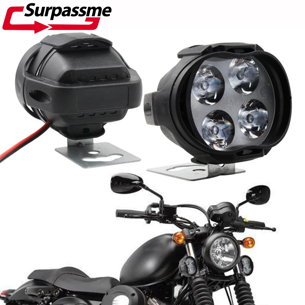 

2 шт., светодиодные водонепроницаемые лампы для мотоцикла с светильник елем